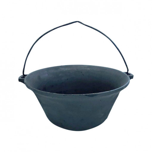 Ceaun din fonta cu fund plat, 20 litri