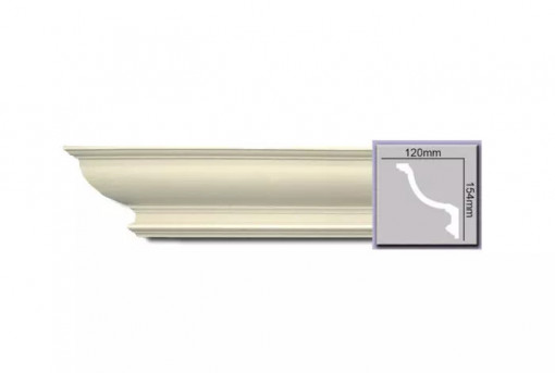 Cornisa decorativa Manavi P901 din poliuretan 15.4x12x200 cm