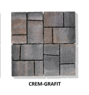 Pavaj Calimera Crem-Grafit 40x40x6 cm