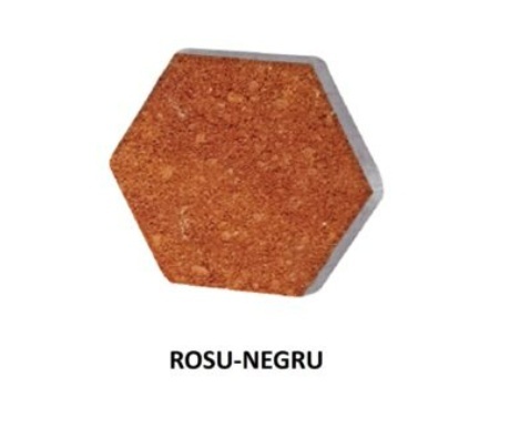 Pavaj Favo Rosu-Negru 20x17,32x6 cm