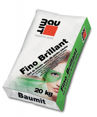 Baumit FinoBrillant - Glet de ciment alb pentru interior