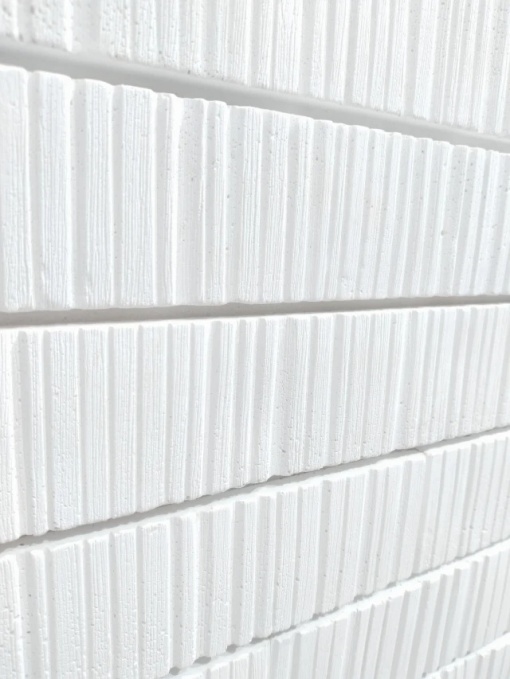 Caramida decorativa fatada Long Vertical, White, 360x54x20 mm