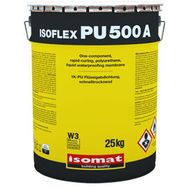 Isomat ISOFLEX-PU 500 A - Hidroizolant pe baza de rasini, elastic, cu intarire rapida, pentru terase de acoperisuri, gri