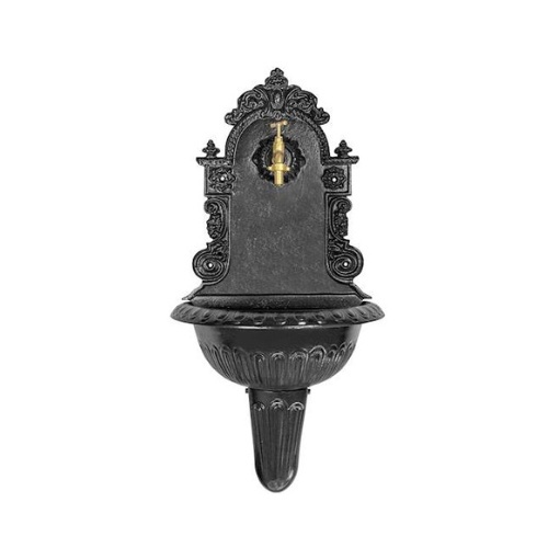 Chiuveta fonta gradina perete, model negru, 82.5 cm, fara robinet