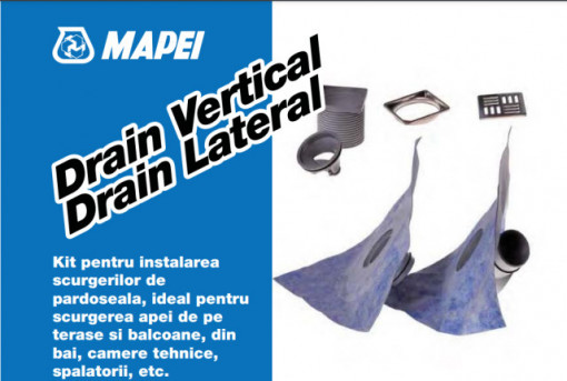 Drain Vertical si Drain Lateral - Kit pentru instalarea scurgerilor de pardoseala
