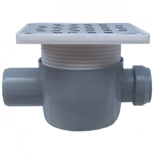 Sifon patrat pentru pardoseala, cu inaltator SL 1 si intrare de 180grade SP-H75-150-3