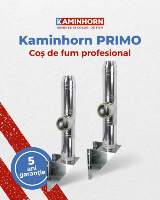 Sistem cos de fum profesional KaminHorn Primo Inox 90 grade, pornire