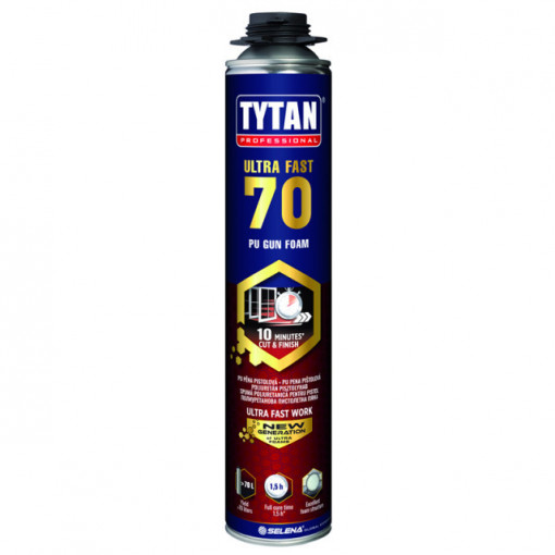 Tytan Ultra Fast 70 - Spuma Poliuretanica Rapida pentru Pistol 870 ml