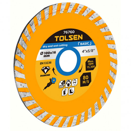Disc turbo cu diamant, 115x22.2mm
