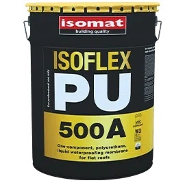 Isomat ISOFLEX-PU 500 A - Hidroizolant pe baza de rasini, elastic, cu intarire rapida, pentru terase de acoperisuri, gri