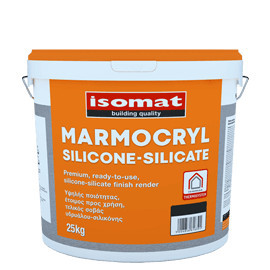 Isomat MARMOCRYL SILICONE-SILICATE Decor - tencuiala hidrofuga, gata preparata, 25 kg, alb