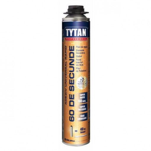 Tytan 60 Secunde - Adeziv Universal Rapid pentru OSB, Gips-carton, BCA, Caramida, Polistiren, Plinte, Glafuri 750 ml