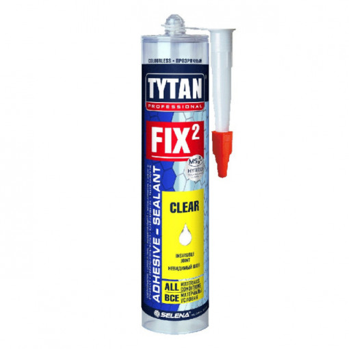 Tytan Fix2 CLEAR - Adeziv Montaj Transparent, Rapid si Foarte Puternic - Tub 280 ml