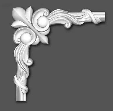 Chenar decorativ Manavi din poliuretan B22-3 - 28x28x1.6 cm