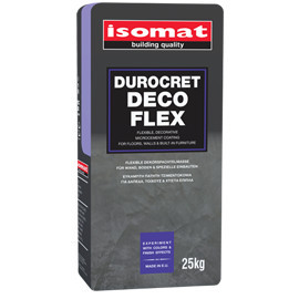 Isomat DUROCRET DECO FLEX – microciment pentru pardoseli, pereti si mobilier incorporat