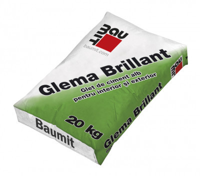 Baumit GlemaBrillant - Glet de ciment alb pentru interior si exterior