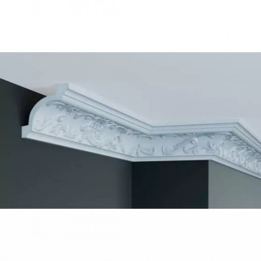 Cornisa decorativa Manavi C731F din poliuretan flexibil 9.2x9.2x200 cm