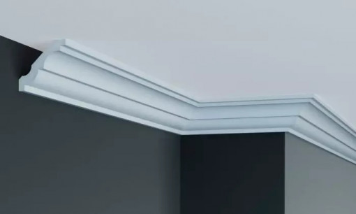 Cornisa decorativa Manavi P809 din poliuretan 6.4x6x200 cm