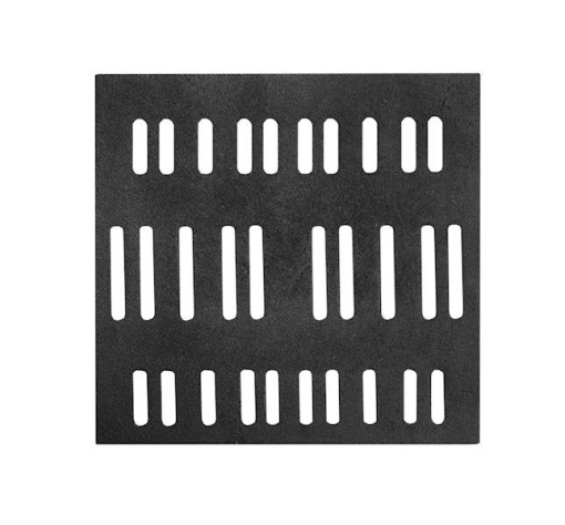 Gratar fonta pentru semineu, 290x280 mm, vopsit termorezistent