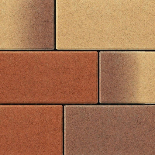 Rettango - pavaj colormix din beton aparent, frunzis de toamna