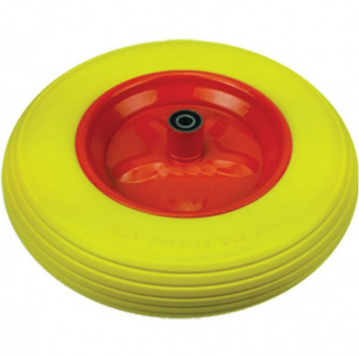 Roata roaba 14&quot; x 3.5 - 8, ax D14 mm, poliuretan SSPU rulment