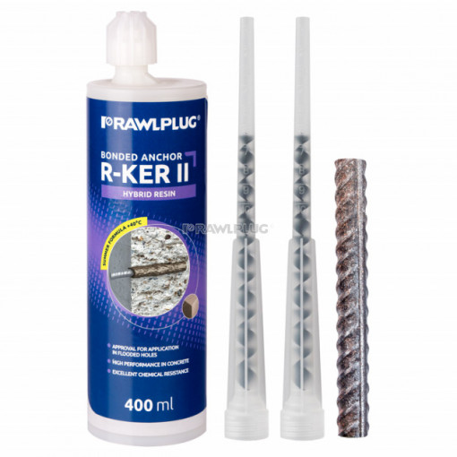 RawlPlug R-KER II - ancora chimica hibrida pe baza de epoxi-acrilat