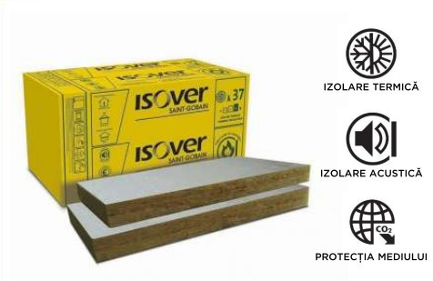 Vata Bazaltica ISOVER PLU ALU 100 - pachet 2,40 mp, 40 kg/mc