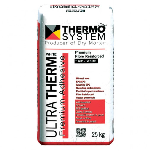 Adeziv premium pentru termosisteme UltraTherm White 25 kg