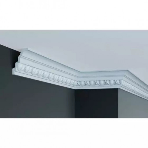 Cornisa decorativa Manavi C701F din poliuretan flexibil 7.9x5.2x200 cm