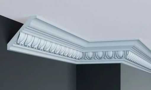 Cornisa decorativa Manavi C932F din poliuretan flexibil 9.5x9.5x200 cm