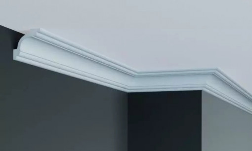 Cornisa decorativa Manavi P810 din poliuretan 5.3x5x200 cm