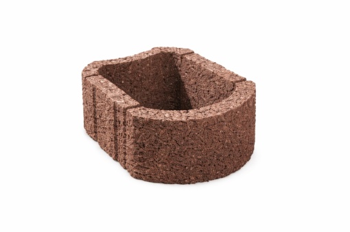 Jardiniera beton Drop Flor 40x30x20 cm, rosu, pentru flori si amenajari gradina