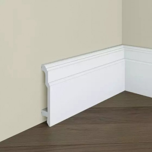 Plinta de podea decorativa Manavi S10 din polimer rigid 10.5x2.3x200 cm