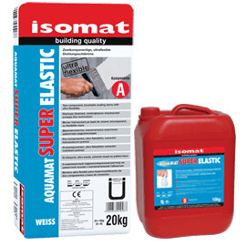 Isomat AQUAMAT SUPERELASTIC - Mortar Hidroizolant Ultra-Flexibil, pentru suprafete cu fisuri capilare 30 kg
