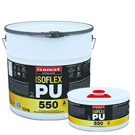 Isomat ISOFLEX-PU 550 - Membrana hidroizolanta fara solventi, lichida, pentru terase, acoperisuri, balcoane, 12.5kg, beige