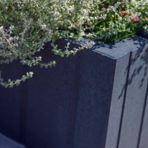 ghiveci exterior antracit 30x30x30 cm pentru plante