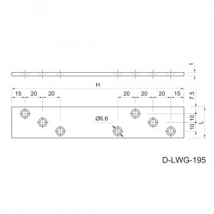 Koelner D-LWG - placa de imbinare perforata si ingusta schita 2