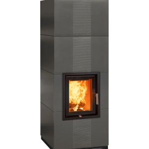 Maxi - Soba pe lemne cu acumulare, din maiolica - 8,3 kW, model gri MX 020