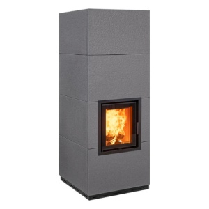 Maxi - Soba pe lemne cu acumulare, din maiolica - 8,3 kW, model gri