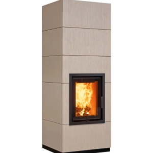 Medium - Soba pe lemne cu acumulare, din maiolica - 8,2 kW, model bej MD 006
