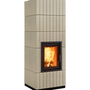 Medium - Soba pe lemne cu acumulare, din maiolica - 8,2 kW, model bej MD 050