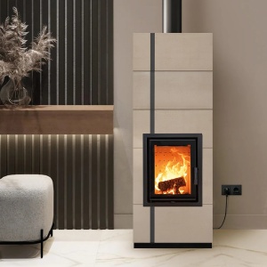 Medium - Soba pe lemne cu acumulare, din maiolica - 8,2 kW
