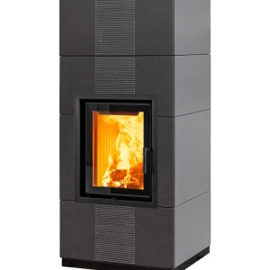Mini - Soba pe lemne cu acumulare, din maiolica - 8,2 kW, model gri MN 031