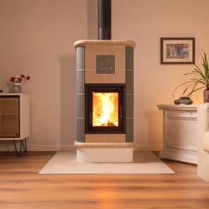 Quadra 4 Levels - Soba pe lemne cu acumulare, din maiolica - 8,2 kW