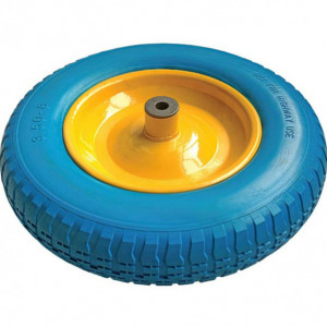 Roata roaba 14” x 3.5 – 8, ax D14 mm, poliuretan SSPU bucsa otel, profil crampon