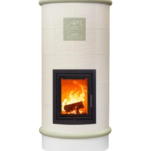 Rondo 5 Levels - Soba pe lemne cu acumulare, din maiolica - 8,2 kW, model verde RC 033-2