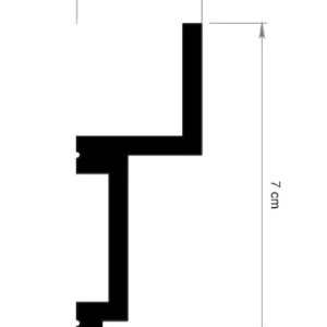 Scafa decorativa Manavi din polimer rigid ES12 - 7x2.7x200 cm dimensiuni