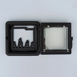 Set usa soba din fonta Neo cu cenusar 265 x 265 mm usa