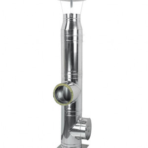 Sistem cos de fum profesional KaminHorn Primo Inox 45 grade, baza 0