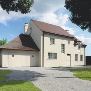 Caramida aparenta Klinker Terca Domus Pigeon White 188 x 48 x 23 mm casa